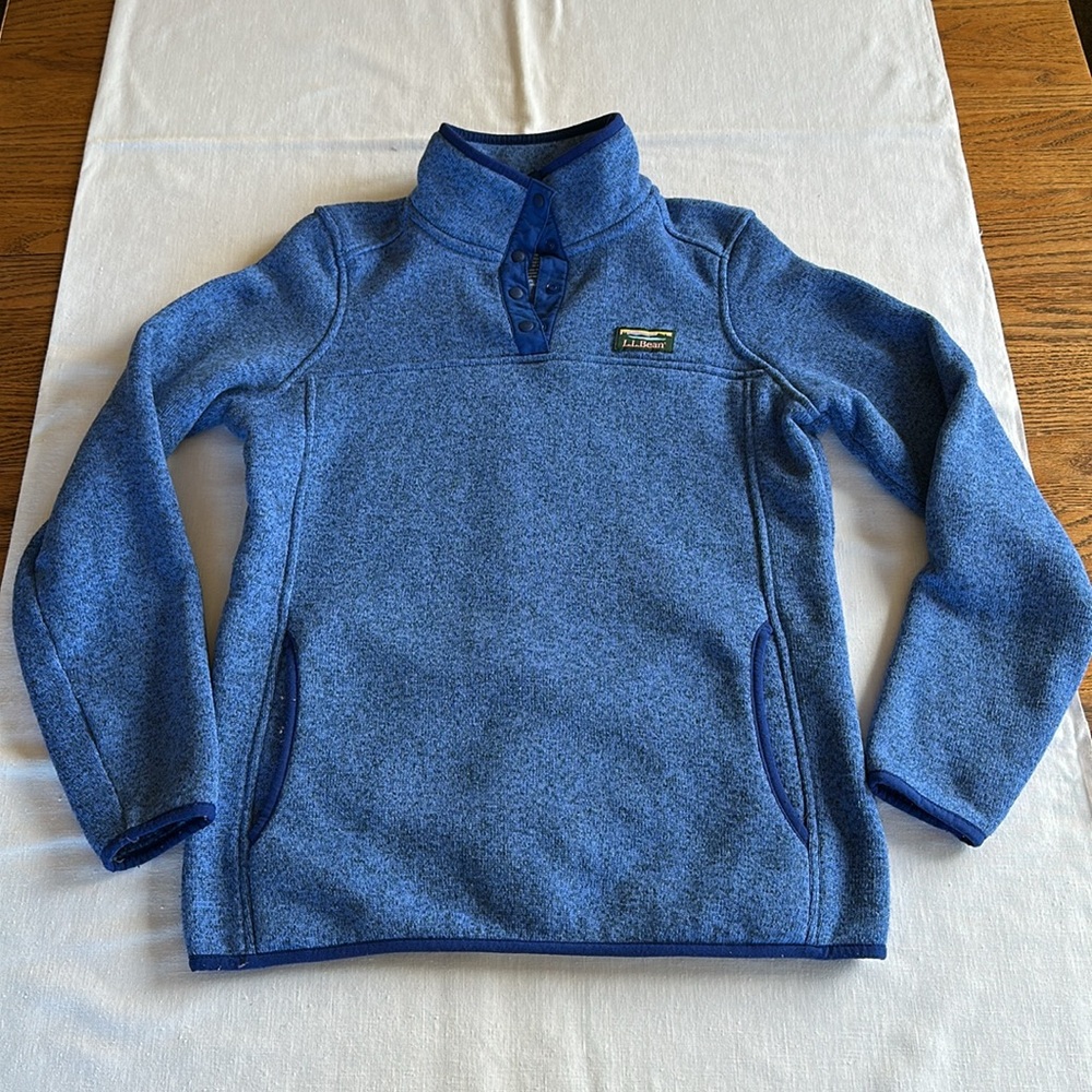 L.L.Bean Sweater Fleece Pullover Blue S